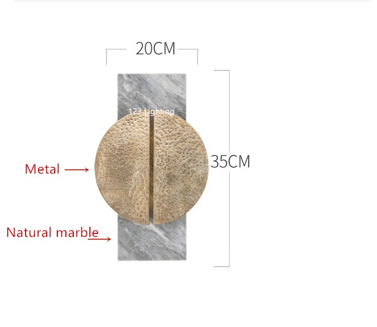 Sieninis šviestuvas "Marble temple"