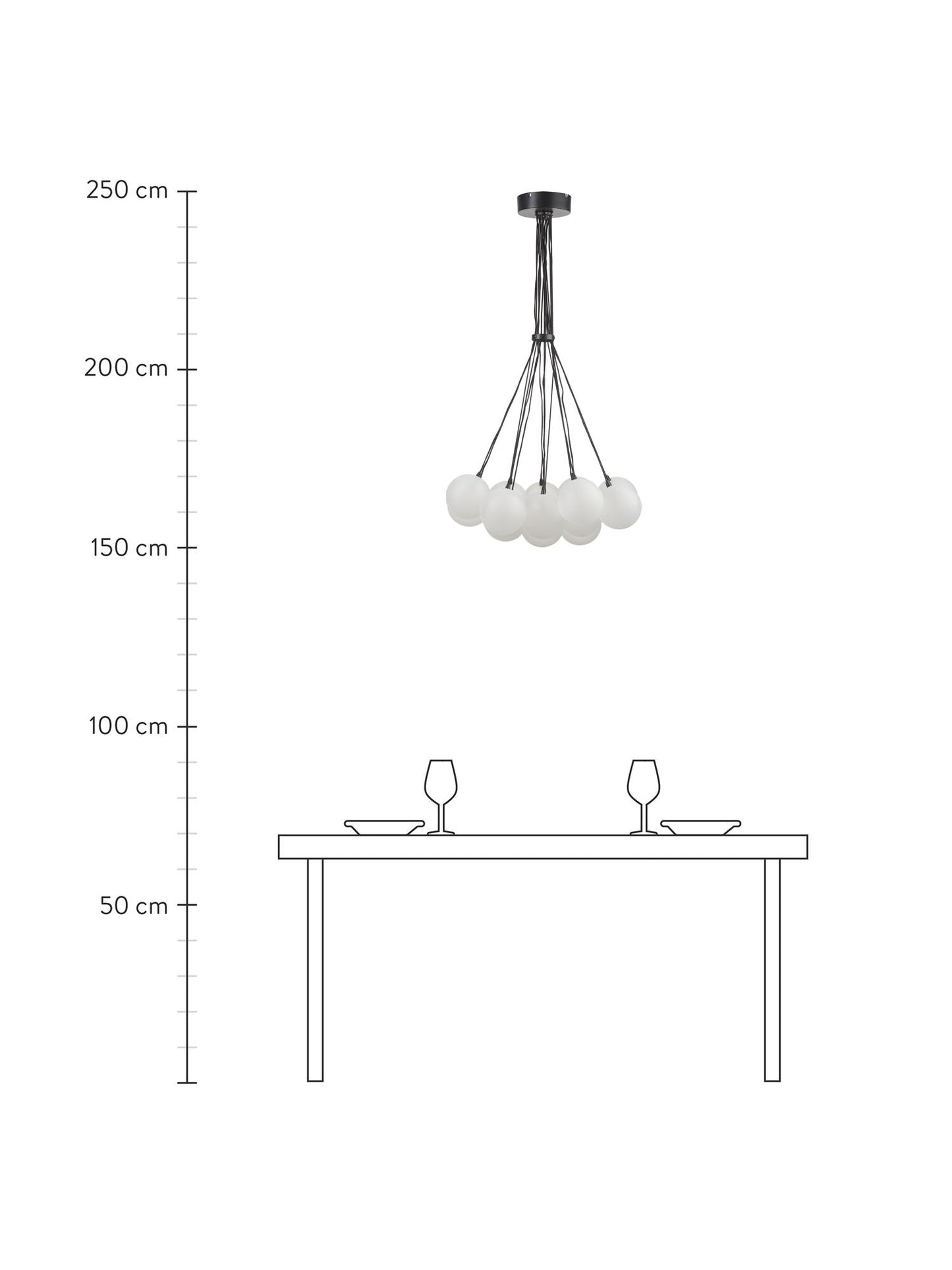 Pakabinamas šviestuvas "Bubbles Black"